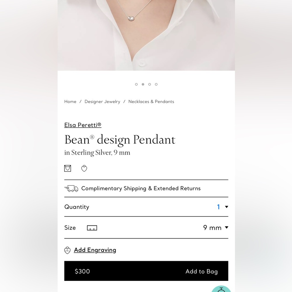 Tiffany&Co. Bean necklace